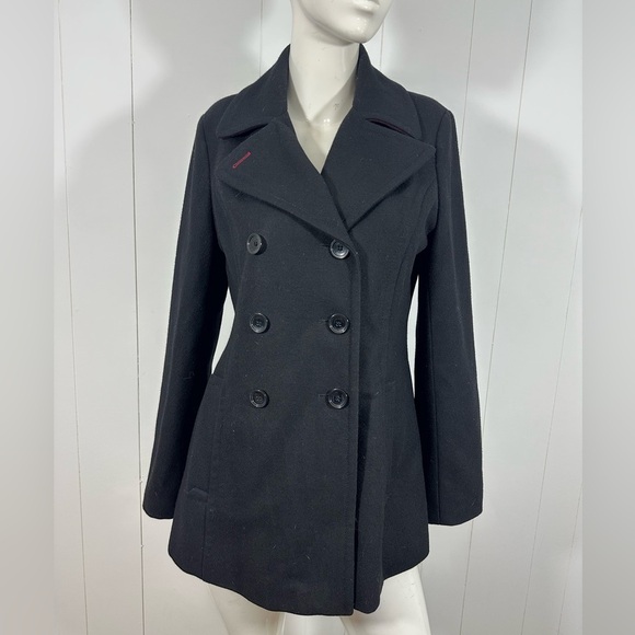 Tommy Hilfiger Women’s Wool Blend Peacoat Double Breasted Jacket Size M - Picture 1 of 11
